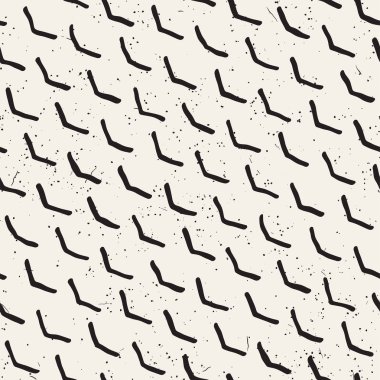 El ile Dikişsiz desen fırça darbeleriyle çizilmiş. Doodle grunge illüstrasyon mürekkep. Geometrik tek renkli vektör desen.