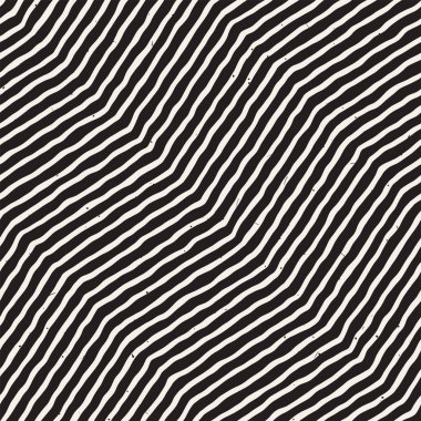 El ile Dikişsiz desen fırça darbeleriyle çizilmiş. Doodle grunge illüstrasyon mürekkep. Geometrik tek renkli vektör desen.