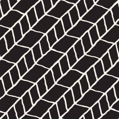 El ile Dikişsiz desen fırça darbeleriyle çizilmiş. Doodle grunge illüstrasyon mürekkep. Geometrik tek renkli vektör desen.