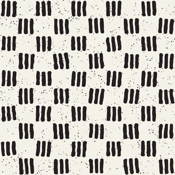 El ile Seamless Modeli hatları çizilmiş. Arka plan serbest fırça darbeleriyle. Siyah ve beyaz doku. Kağıt ambalaj için süsleme.