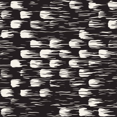 Vektör Dikişsiz desen fırça çizgileri ve vuruş. Siyah ve beyaz arka plan ile mürekkep satır öğeleri. El doku boyalı.