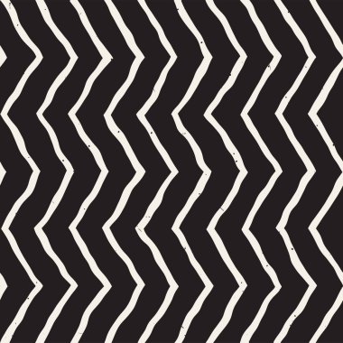 El ile Dikişsiz desen fırça darbeleriyle çizilmiş. Doodle grunge illüstrasyon mürekkep. Geometrik tek renkli vektör desen.