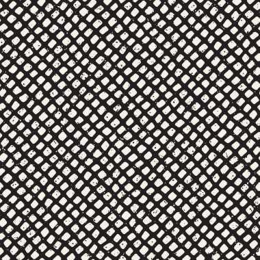 El ile Dikişsiz desen fırça darbeleriyle çizilmiş. Doodle grunge illüstrasyon mürekkep. Geometrik tek renkli vektör desen.