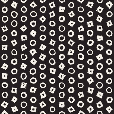 Elle çizilmiş siyah beyaz mürekkep soyut, pürüzsüz desen. Vektör stili grunge dokusu. Tek renkli geometrik dağınık şekiller boya fırça çizgileri