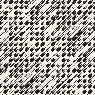 Vektör Dikişsiz desen fırça çizgileri ve vuruş. Siyah ve beyaz arka plan ile mürekkep satır öğeleri. El doku boyalı.