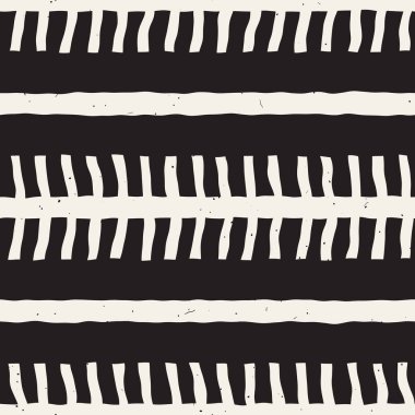 El ile Dikişsiz desen fırça darbeleriyle çizilmiş. Doodle grunge illüstrasyon mürekkep. Geometrik tek renkli vektör desen.