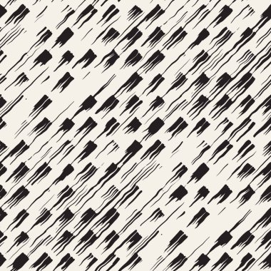 Vektör Dikişsiz desen fırça çizgileri ve vuruş. Siyah ve beyaz arka plan ile mürekkep satır öğeleri. El doku boyalı.