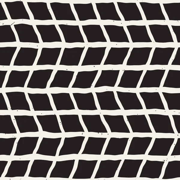 Nahtloses Muster Mit Handgezeichneten Pinselstrichen Tinte Doodle Grunge Illustration Geometrisches — Stockvektor