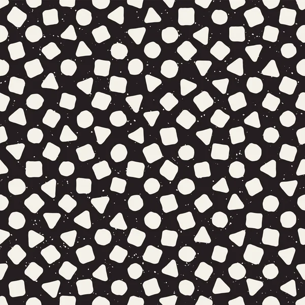 Elle çizilmiş siyah beyaz mürekkep soyut, pürüzsüz desen. Vektör stili grunge dokusu. Tek renkli geometrik dağınık şekiller boya fırça çizgileri