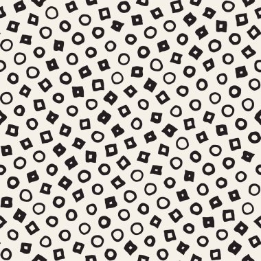 Elle çizilmiş siyah beyaz mürekkep soyut, pürüzsüz desen. Vektör stili grunge dokusu. Tek renkli geometrik dağınık şekiller boya fırça çizgileri