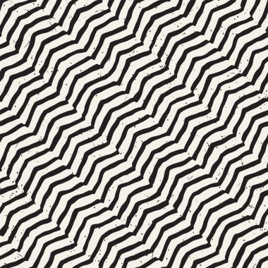 El ile Dikişsiz desen fırça darbeleriyle çizilmiş. Doodle grunge illüstrasyon mürekkep. Geometrik tek renkli vektör desen.