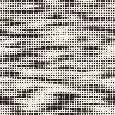 Modern şık noktalı resim doku. Rasgele boyutu kareler sonsuz arka plan. Vektör sorunsuz kaotik kareler mozaik desen