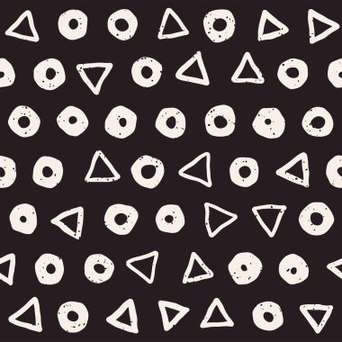 Elle çizilmiş siyah beyaz mürekkep soyut, pürüzsüz desen. Vektör stili grunge dokusu. Tek renkli geometrik dağınık şekiller boya fırça çizgileri