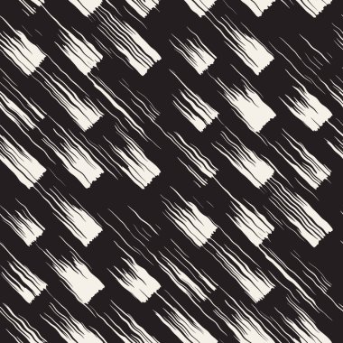 Vektör Dikişsiz desen fırça çizgileri ve vuruş. Siyah ve beyaz arka plan ile mürekkep satır öğeleri. El doku boyalı.