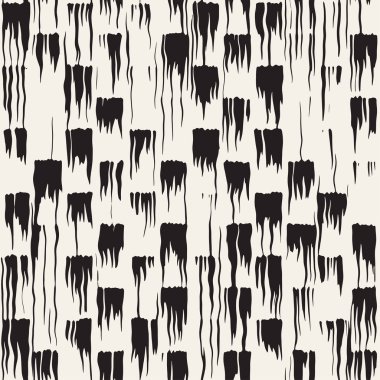Vektör Dikişsiz desen fırça çizgileri ve vuruş. Siyah ve beyaz arka plan ile mürekkep satır öğeleri. El doku boyalı.