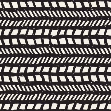El ile Dikişsiz desen fırça darbeleriyle çizilmiş. Doodle grunge illüstrasyon mürekkep. Geometrik tek renkli vektör desen.