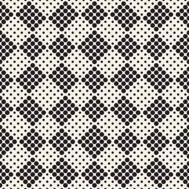 Modern şık noktalı resim doku. Rastgele boyut daireler ile sonsuz arka plan. Vektör Dikişsiz mozaik desen.