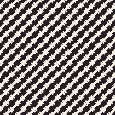 El ile Seamless Modeli hatları çizilmiş. Arka plan serbest fırça darbeleriyle. Siyah ve beyaz doku. Kağıt ambalaj için süsleme.