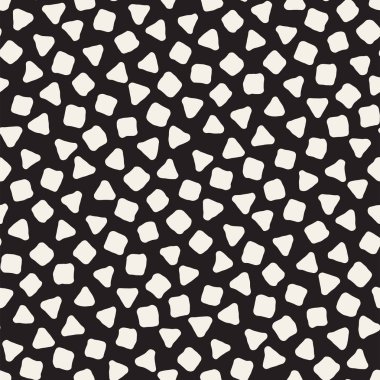 Elle çizilmiş siyah beyaz mürekkep soyut, pürüzsüz desen. Vektör stili grunge dokusu. Tek renkli geometrik dağınık şekiller boya fırça çizgileri
