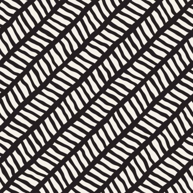 El ile Dikişsiz desen fırça darbeleriyle çizilmiş. Doodle grunge illüstrasyon mürekkep. Geometrik tek renkli vektör desen.