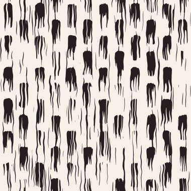 Vektör Dikişsiz desen fırça çizgileri ve vuruş. Siyah ve beyaz arka plan ile mürekkep satır öğeleri. El doku boyalı.