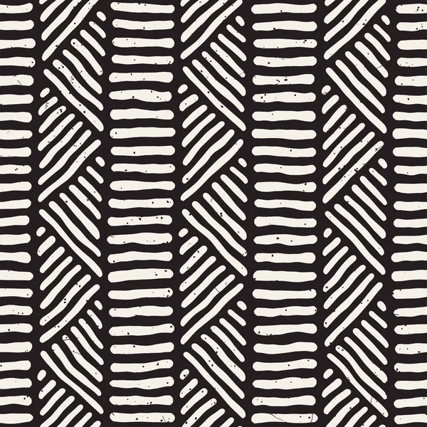 Elle çizilmiş stil etnik seamless modeli. Arka plan siyah ve beyaz fayans soyut geometrik çizgiler.
