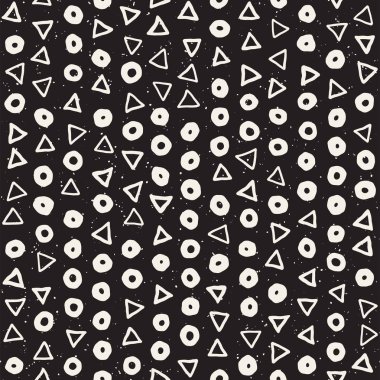 Elle çizilmiş siyah beyaz mürekkep soyut, pürüzsüz desen. Vektör stili grunge dokusu. Tek renkli geometrik dağınık şekiller boya fırça çizgileri