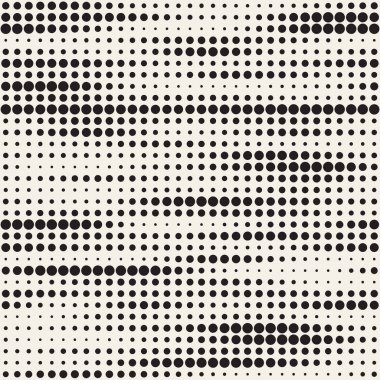 Modern şık noktalı resim doku. Rastgele boyut daireler ile sonsuz arka plan. Vektör Dikişsiz mozaik desen.