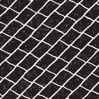 El ile Dikişsiz desen fırça darbeleriyle çizilmiş. Doodle grunge illüstrasyon mürekkep. Geometrik tek renkli vektör desen.