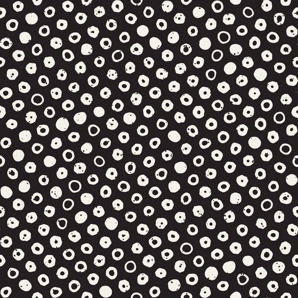 Tinta Dibujada Mano Blanco Negro Patrón Inconsútil Abstracto Vector Elegante — Vector de stock