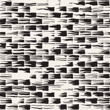 Vektör Dikişsiz desen fırça çizgileri ve vuruş. Siyah ve beyaz arka plan ile mürekkep satır öğeleri. El doku boyalı.