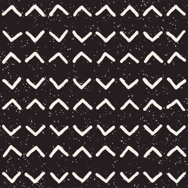 El ile Seamless Modeli hatları çizilmiş. Arka plan serbest fırça darbeleriyle. Siyah ve beyaz doku. Kağıt ambalaj için süsleme.