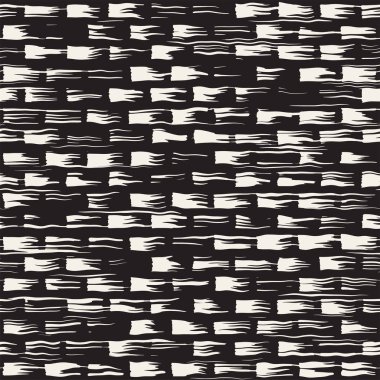 Vektör Dikişsiz desen fırça çizgileri ve vuruş. Siyah ve beyaz arka plan ile mürekkep satır öğeleri. El doku boyalı.