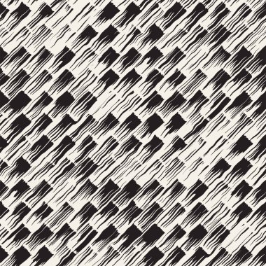 Vektör Dikişsiz desen fırça çizgileri ve vuruş. Siyah ve beyaz arka plan ile mürekkep satır öğeleri. El doku boyalı.
