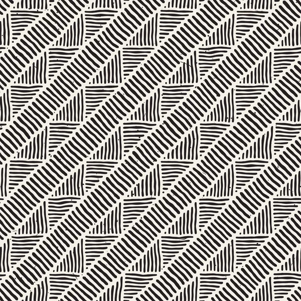 Elle çizilmiş stil etnik seamless modeli. Arka plan siyah ve beyaz fayans soyut geometrik çizgiler.