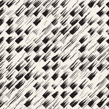 Vektör Dikişsiz desen fırça çizgileri ve vuruş. Siyah ve beyaz arka plan ile mürekkep satır öğeleri. El doku boyalı.