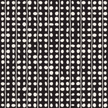 Elle çizilmiş stil etnik seamless modeli. Arka plan siyah ve beyaz soyut geometrik şekiller.