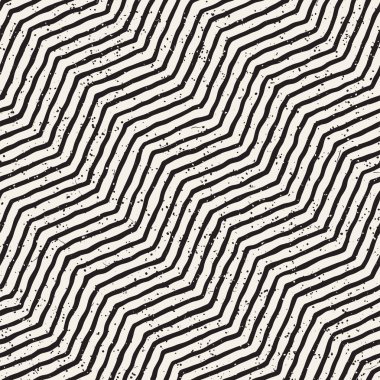 El ile Dikişsiz desen fırça darbeleriyle çizilmiş. Doodle grunge illüstrasyon mürekkep. Geometrik tek renkli vektör desen.