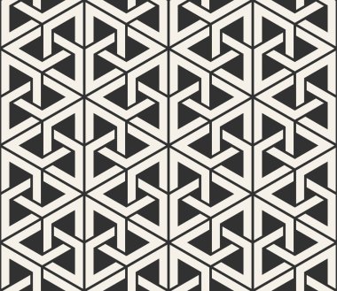 Vektör kesintisiz çizgiler desen. Modern şık üçgen şekiller doku. Geometrik fayans gelen çizgili öğe yinelenen