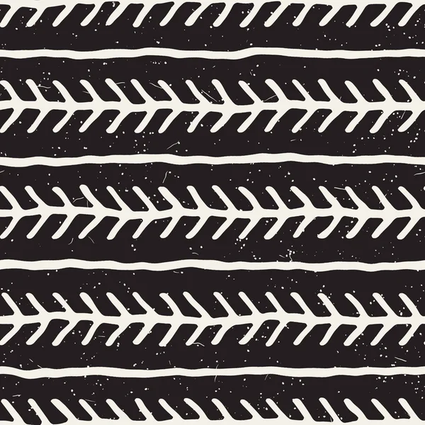 El ile Dikişsiz desen fırça darbeleriyle çizilmiş. Doodle grunge illüstrasyon mürekkep. Geometrik tek renkli vektör desen.