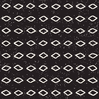 El ile Seamless Modeli hatları çizilmiş. Arka plan serbest fırça darbeleriyle. Siyah ve beyaz doku. Kağıt ambalaj için süsleme.