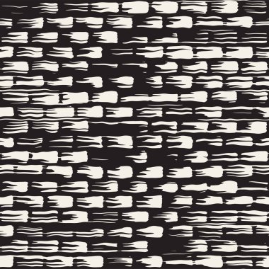 Vektör Dikişsiz desen fırça çizgileri ve vuruş. Siyah ve beyaz arka plan ile mürekkep satır öğeleri. El doku boyalı.