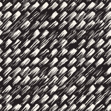 Vektör Dikişsiz desen fırça çizgileri ve vuruş. Siyah ve beyaz arka plan ile mürekkep satır öğeleri. El doku boyalı.