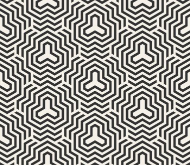 Vektör kesintisiz çizgiler desen. Modern şık üçgen şekiller doku. Geometrik fayans gelen çizgili öğe yinelenen