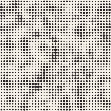Modern şık noktalı resim doku. Rastgele boyut daireler ile sonsuz arka plan. Vektör Dikişsiz mozaik desen.