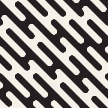 Vektör geometrik noktalar ile seamless modeli. Tek renkli rasgele hattı çizgileri. Yinelenen şık arka plan tasarım kontrast