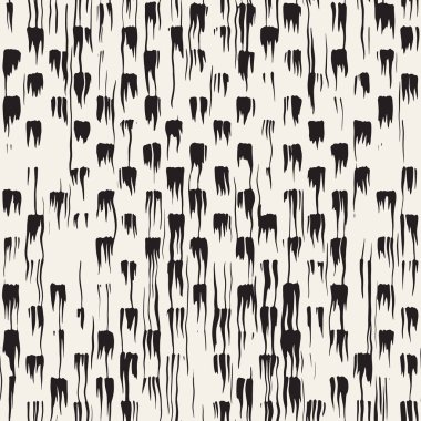 Vektör Dikişsiz desen fırça çizgileri ve vuruş. Siyah ve beyaz arka plan ile mürekkep satır öğeleri. El doku boyalı.