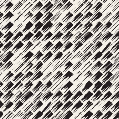 Vektör Dikişsiz desen fırça çizgileri ve vuruş. Siyah ve beyaz arka plan ile mürekkep satır öğeleri. El doku boyalı.