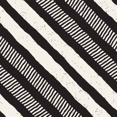 Elle çizilmiş stil seamless modeli. Soyut geometrik döşeme arka plan siyah ve beyaz. Vektör doodle hat kafes