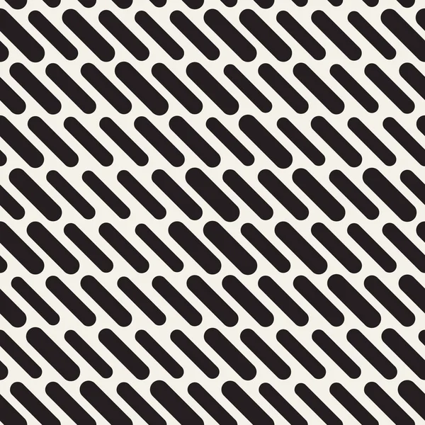 Siyah ve beyaz düzensiz kesik çizgiler desen yuvarlanır. Modern soyut vektör sorunsuz arka plan. Şık kaotik çizgili Mozaik